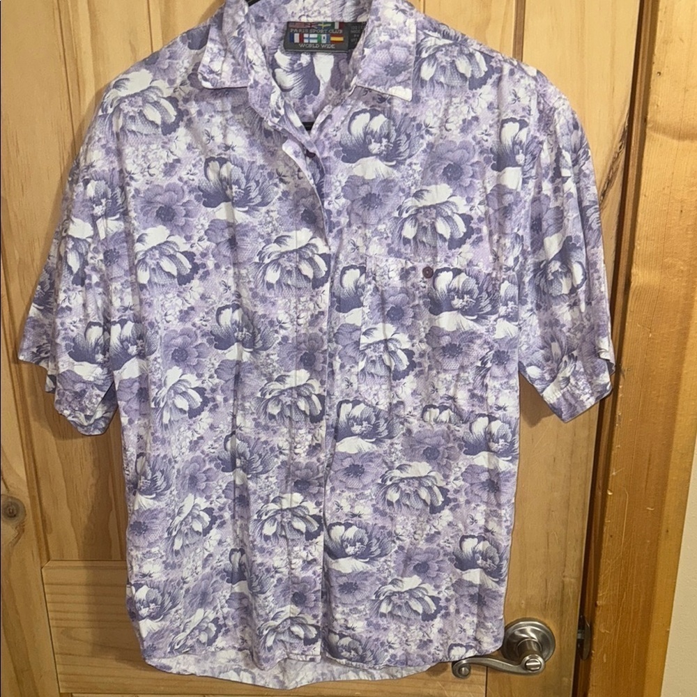Paris Sport Club World Wide Floral Purple Men's Shirt